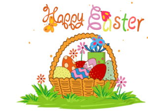 Easter Basket Colorful Eggs