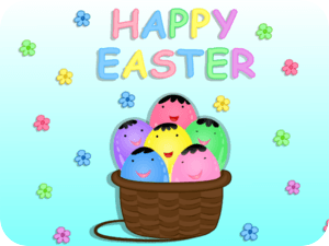 Easter Colorful Eggs Basket