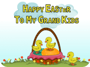 Easter Ducks Basket Grandkids