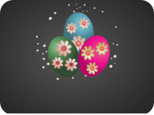 Easter Decorated Floral Eggs