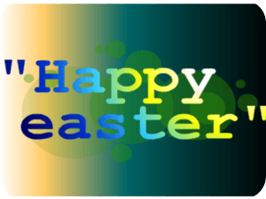 Happy Easter Colorful Text