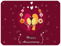 Anniversary Love Birds Heart