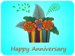 Anniversary Flower Pot Decoration