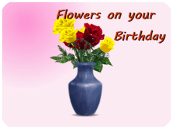 Birthday Flowers Vase Roses