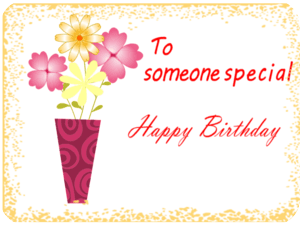 Birthday Flowers Vase Celebration