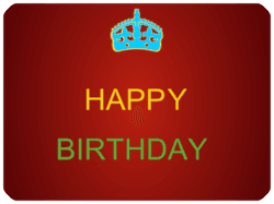 Birthday Crown Red Background