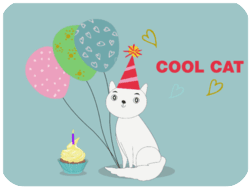 Birthday Cool Cat Party Balloons