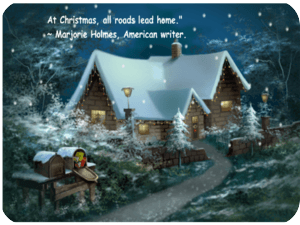 Christmas Winter Snowy Cabin