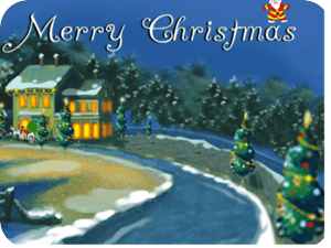Merry Christmas Winter Scene