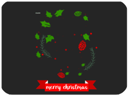 Merry Christmas Holly Wreath