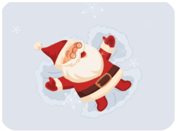 Santa Snow Angel Holiday