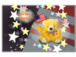 Patriotic Bear America Stars