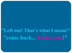 Missing You Blue Text