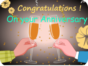 Anniversary Toast Champagne Glasses