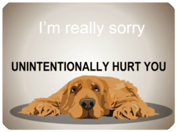 Apology Sad Dog Illustration