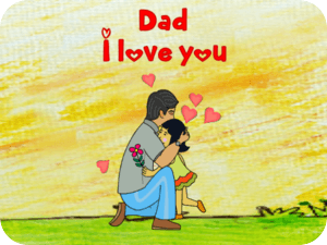 Father Daughter Love Flowers