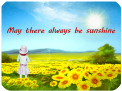Sunny Spring Girl Yellow Flowers