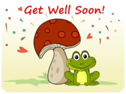 Get Well Soon Frog Mushroom