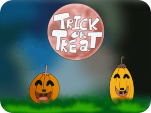 Halloween Smiling Pumpkins Moon
