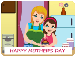 Mothers Day Mom Daughter Cooking