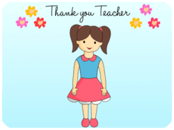 Thank You Teacher Girl Flowers