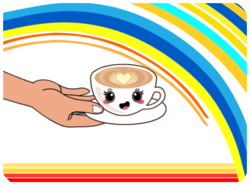 Cheerful Coffee Morning Rainbow