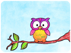 Cute Birthday Owl Tree
