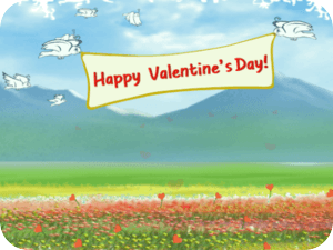 Valentines Day Spring Flowers Birds