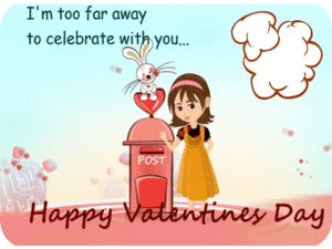 Valentines Day Girl Bunny Mailbox