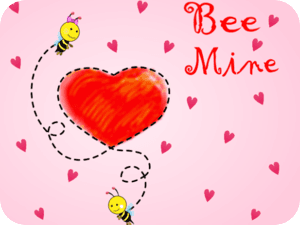 Bee Valentine Heart Love