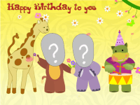 Birthday face ecard