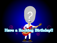 rocking birthday guitarist