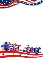 Patriotic frame for USA 250th celebration.