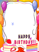 happy birthday cakes balloons