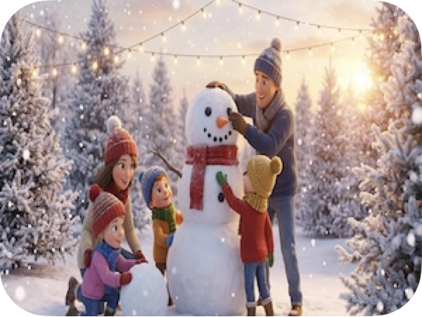 Happy Holidays Snowman 001